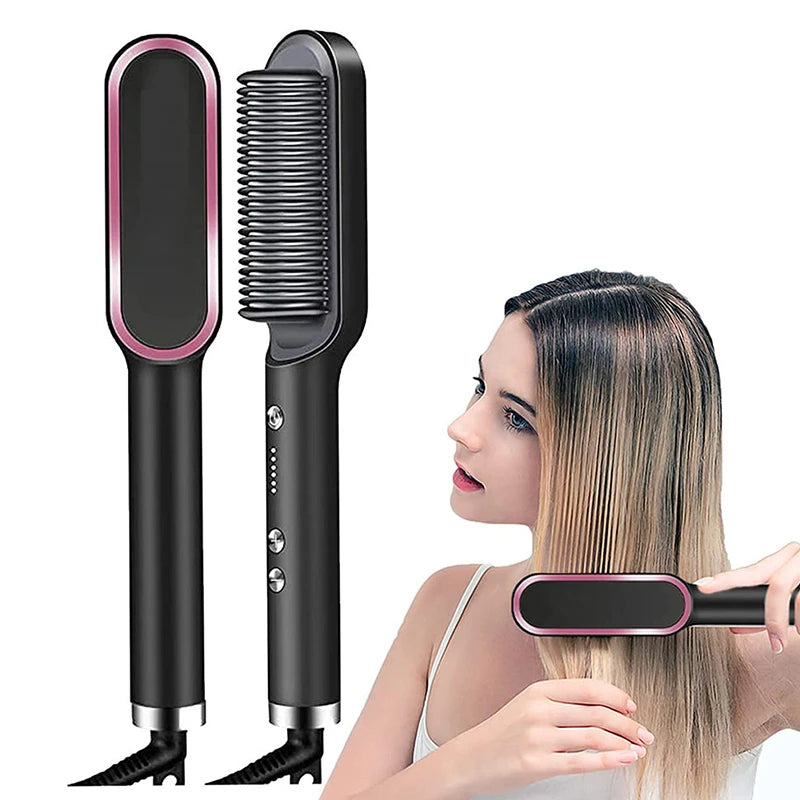 Escova De Cabelo Elétrica Pente De Aquecimento Para Alisador - bivolt